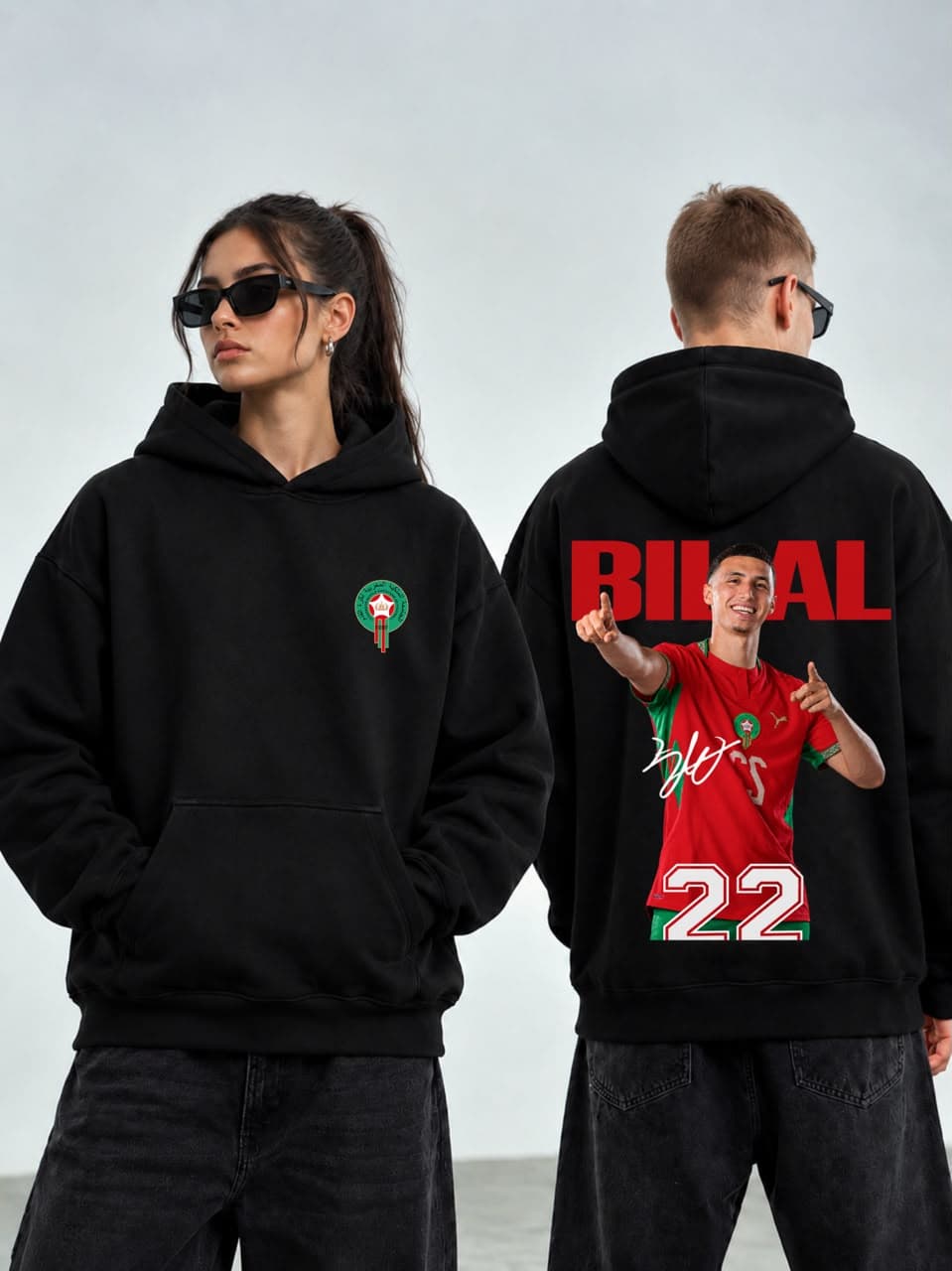 Hoodie Bilal El Khannouss – N°22 Maroc (Édition Spéciale)_MadeInMorocco_1